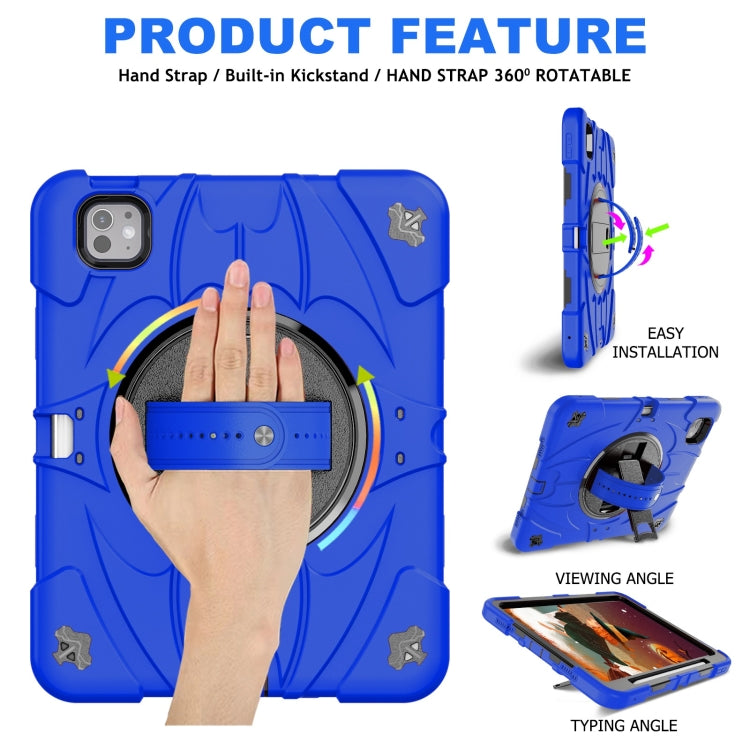 For iPad Pro 11 2025 / 2024 Bat Hand Grip Turntable Stand Tablet Case
