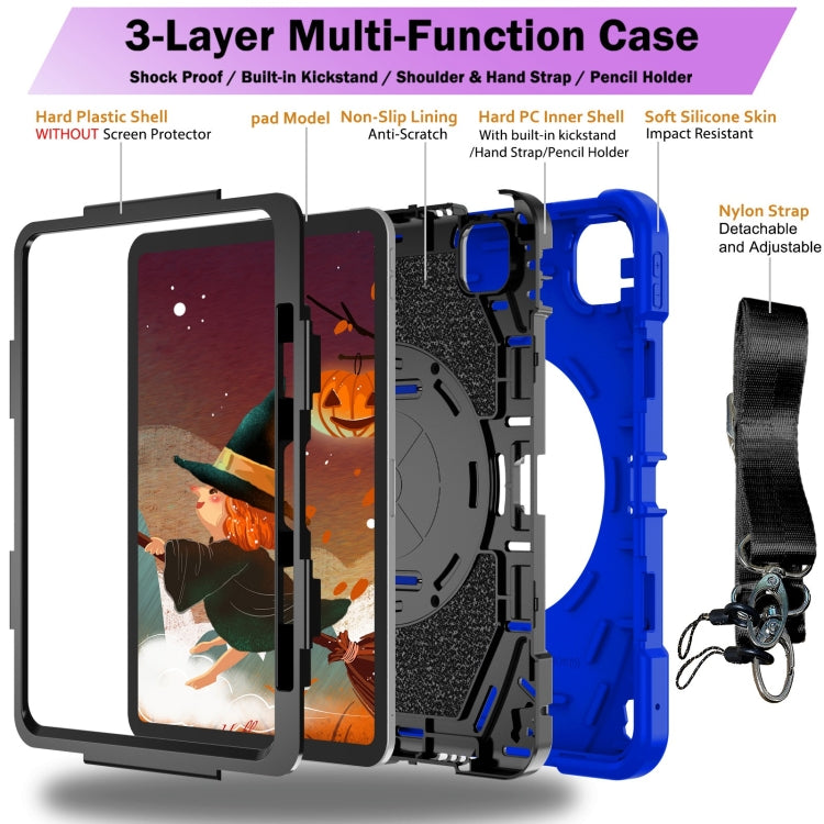 For iPad Pro 11 2025 / 2024 Bat Hand Grip Turntable Stand Tablet Case