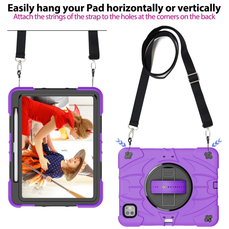 For iPad Pro 11 2025 / 2024 Bat Hand Grip Turntable Stand Tablet Case