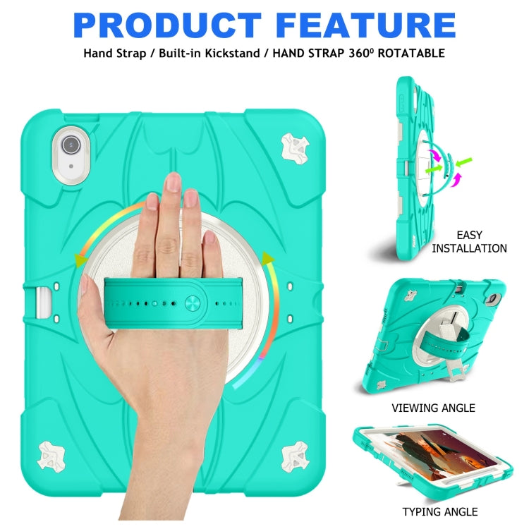 For iPad 2025 / 2022 Bat Hand Grip Turntable Stand Tablet Case