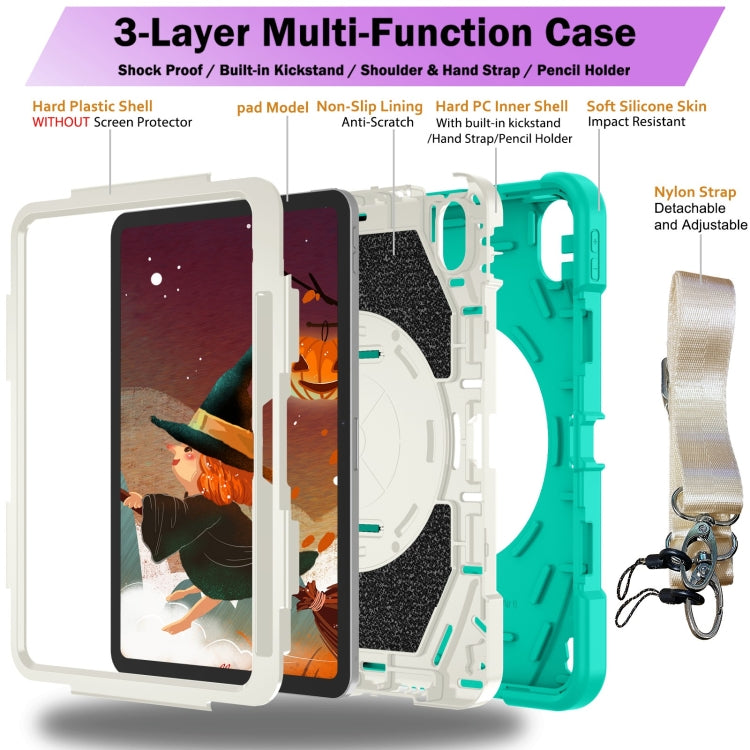For iPad 2025 / 2022 Bat Hand Grip Turntable Stand Tablet Case