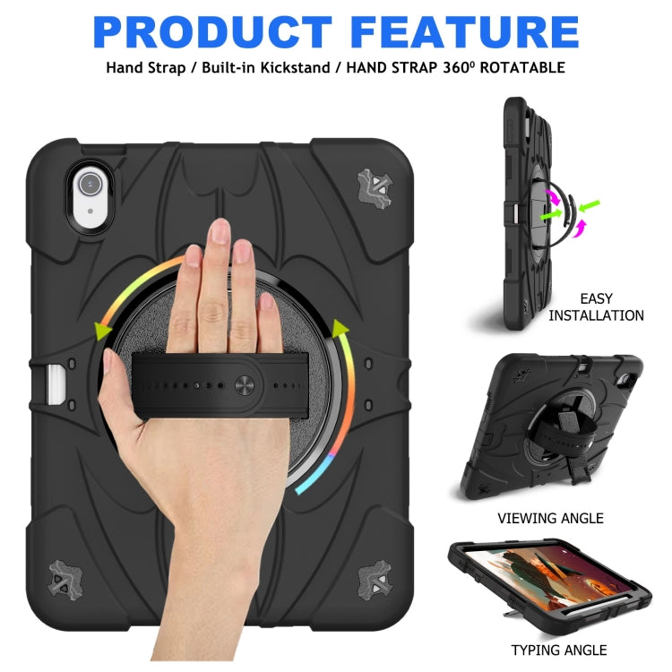 For iPad 2025 / 2022 Bat Hand Grip Turntable Stand Tablet Case