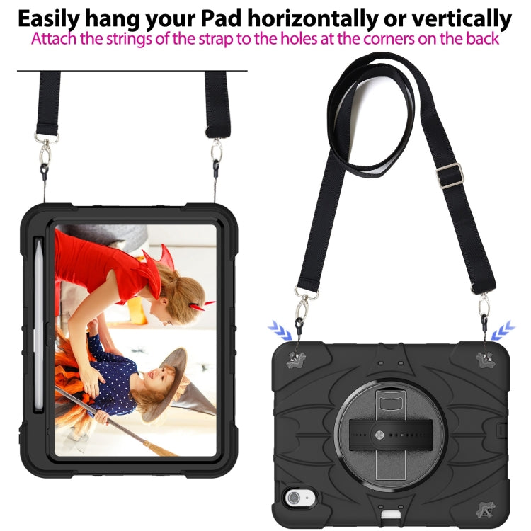 For iPad 2025 / 2022 Bat Hand Grip Turntable Stand Tablet Case