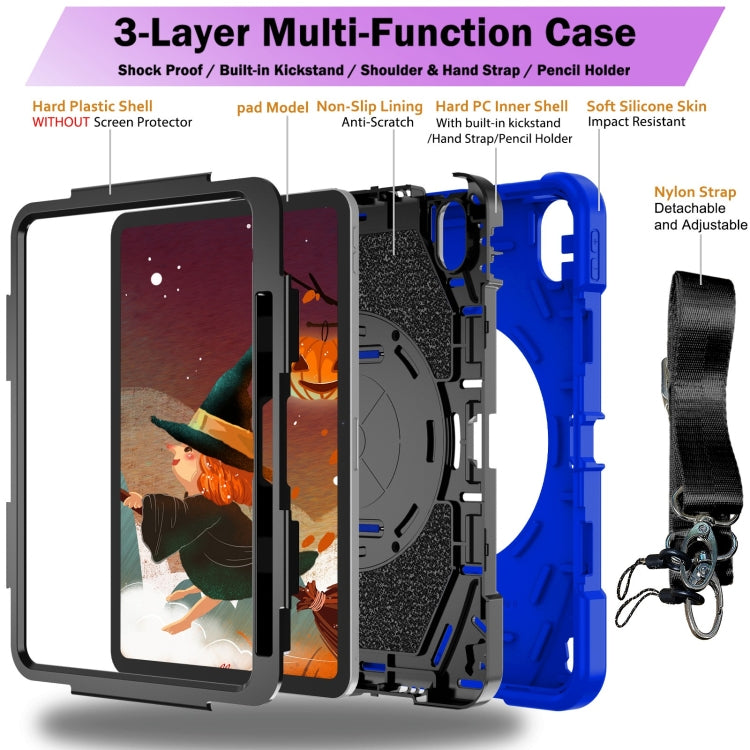 For iPad 2025 / 2022 Bat Hand Grip Turntable Stand Tablet Case