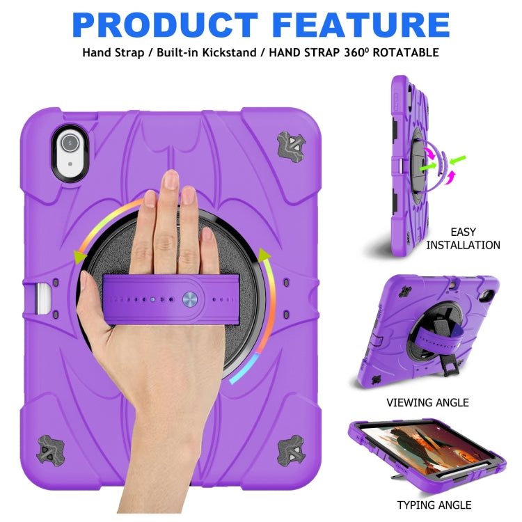 For iPad 2025 / 2022 Bat Hand Grip Turntable Stand Tablet Case