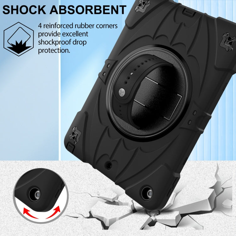 For iPad 9.7 2018 / 2017 / Air 2 Bat Hand Grip Turntable Stand Tablet Case