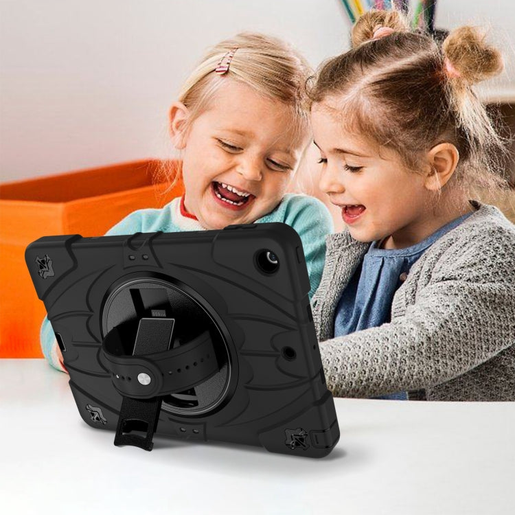 For iPad 9.7 2018 / 2017 / Air 2 Bat Hand Grip Turntable Stand Tablet Case