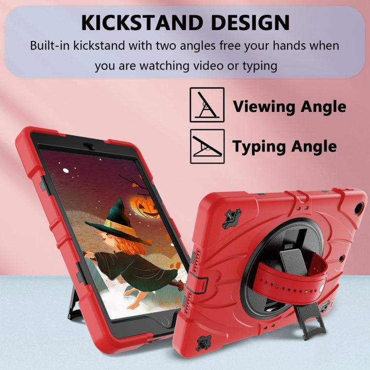For iPad 9.7 2018 / 2017 / Air 2 Bat Hand Grip Turntable Stand Tablet Case