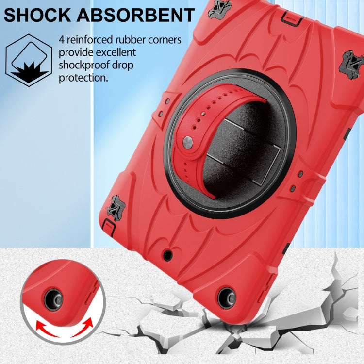 For iPad 9.7 2018 / 2017 / Air 2 Bat Hand Grip Turntable Stand Tablet Case