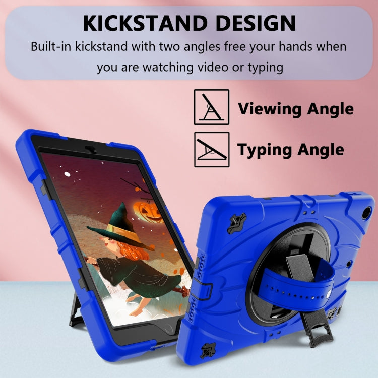 For iPad 9.7 2018 / 2017 / Air 2 Bat Hand Grip Turntable Stand Tablet Case