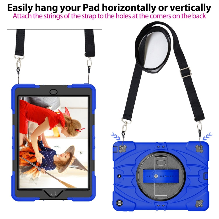 For iPad 9.7 2018 / 2017 / Air 2 Bat Hand Grip Turntable Stand Tablet Case