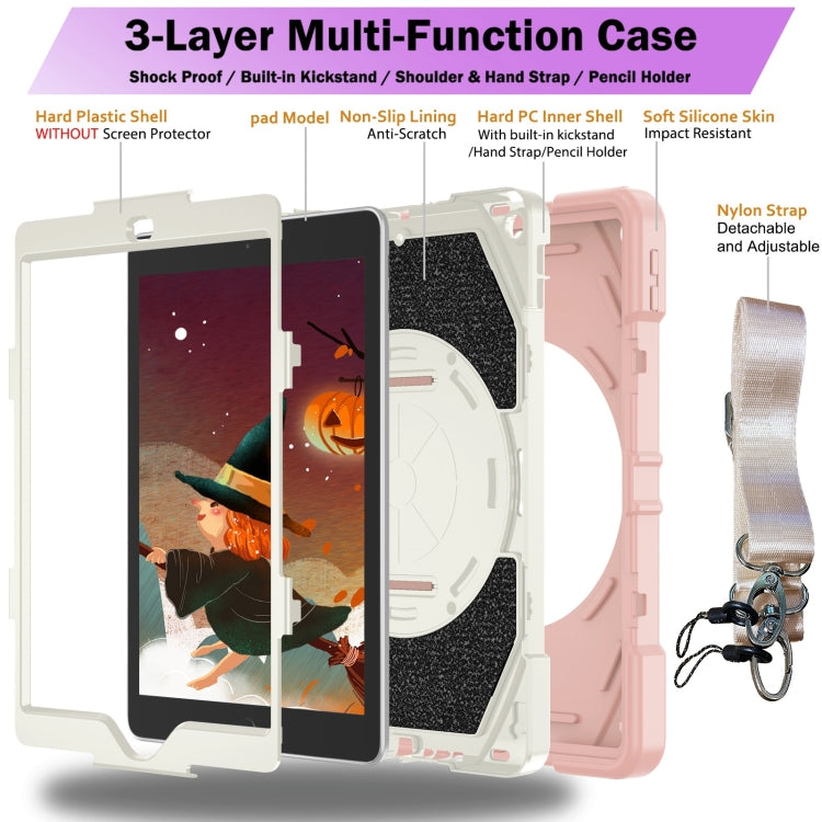 For iPad 9.7 2018 / 2017 / Air 2 Bat Hand Grip Turntable Stand Tablet Case