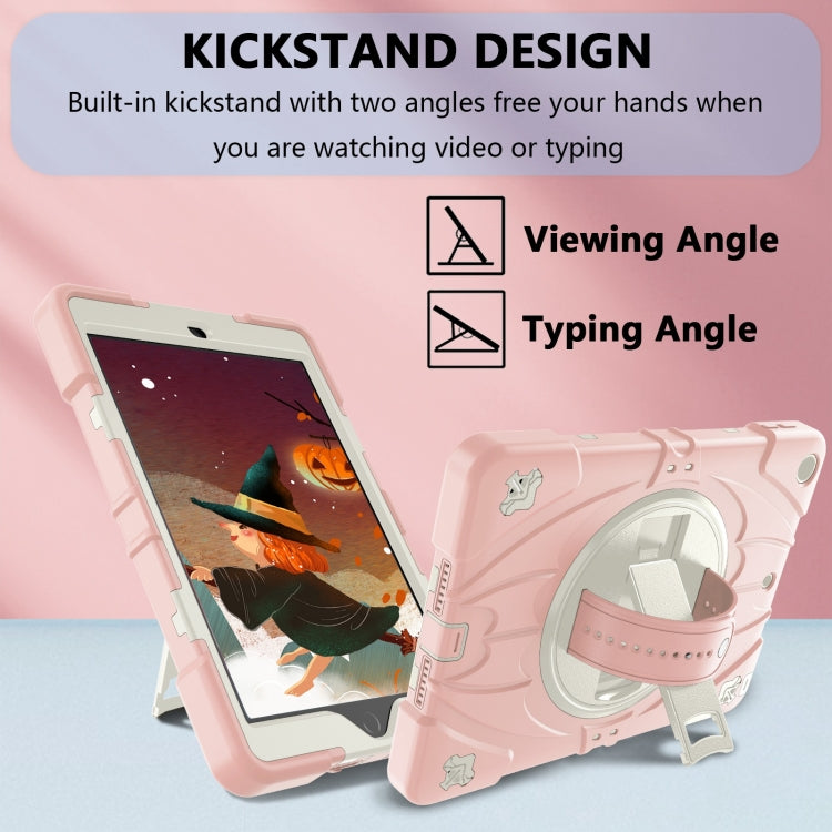 For iPad 9.7 2018 / 2017 / Air 2 Bat Hand Grip Turntable Stand Tablet Case