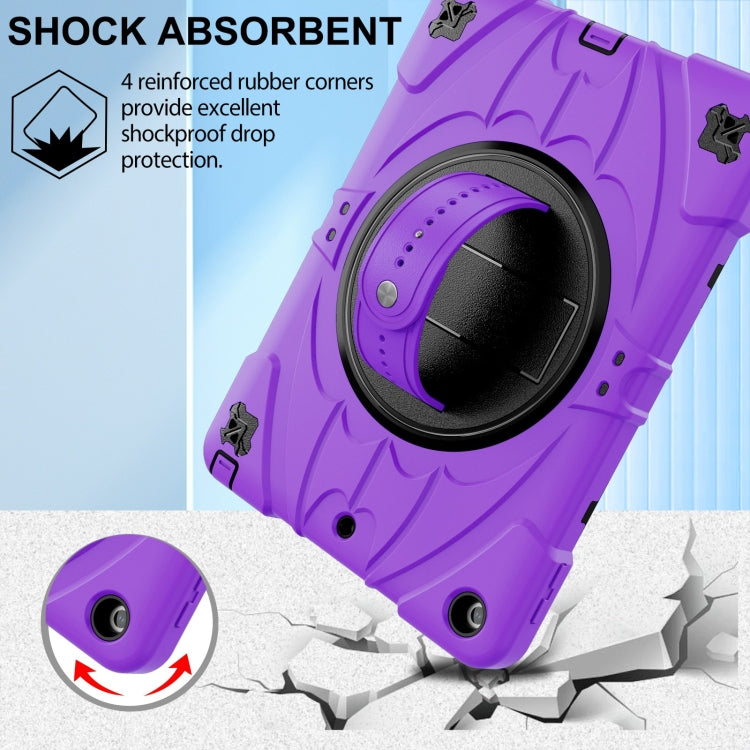 For iPad 9.7 2018 / 2017 / Air 2 Bat Hand Grip Turntable Stand Tablet Case
