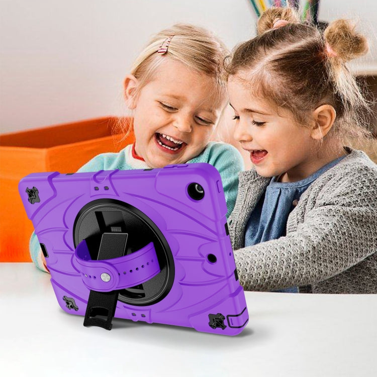 For iPad 9.7 2018 / 2017 / Air 2 Bat Hand Grip Turntable Stand Tablet Case