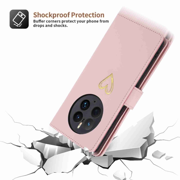 For Huawei Mate 50 Pro POLA Love Multi-Card Slots Zipper Wallet Leather Phone Case