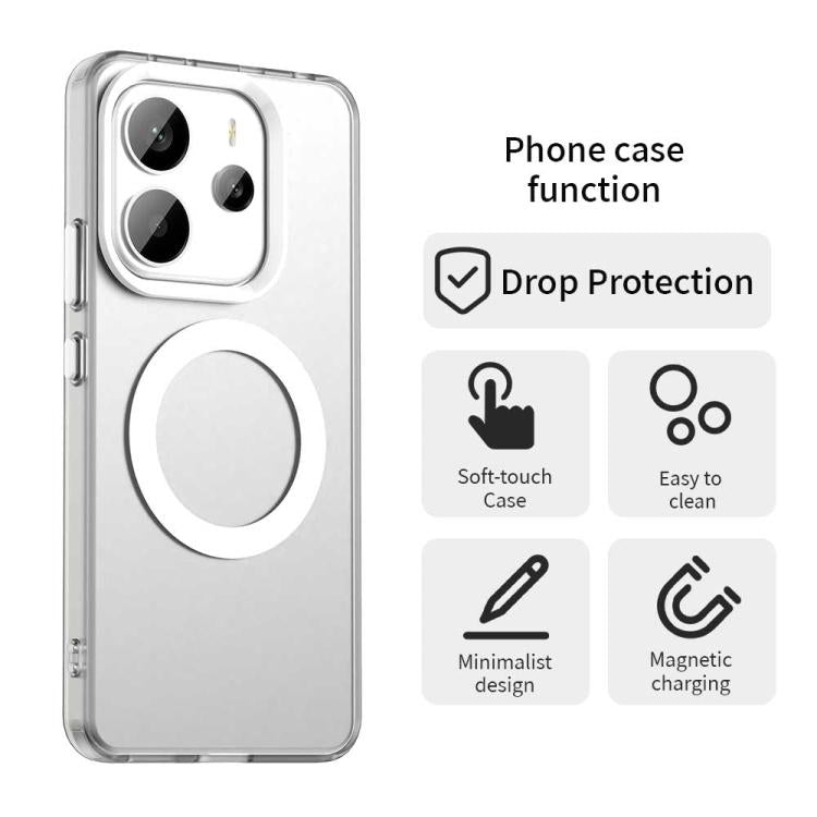 For Redmi Note 14 4G 163.25mm Candy Magsafe PC Hybrid TPU Phone Case