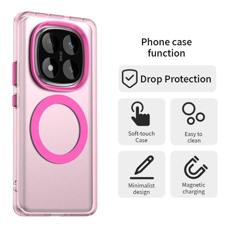 For Redmi Note 14 Pro 4G Candy Magsafe PC Hybrid TPU Phone Case