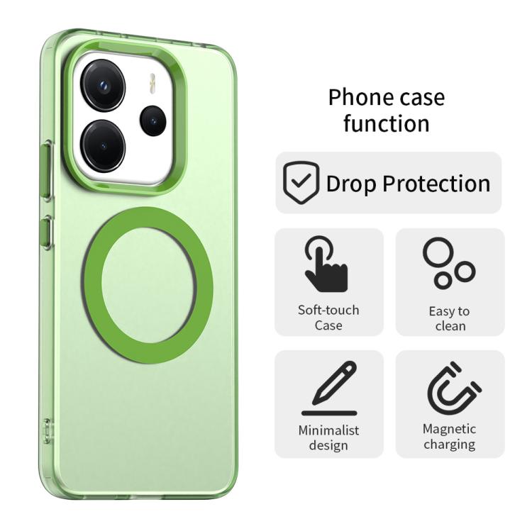 For Redmi Note 14 4G 164.84mm Candy Magsafe PC Hybrid TPU Phone Case