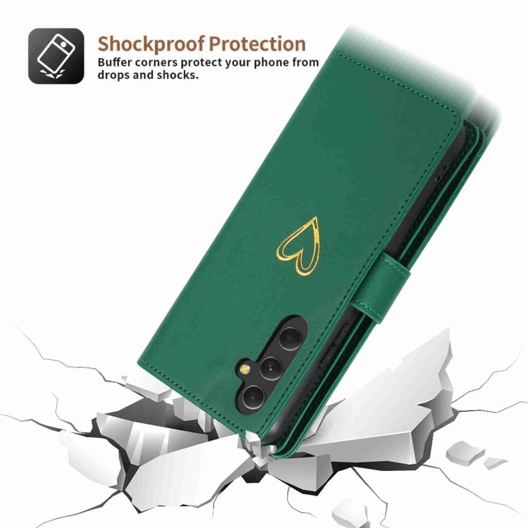 For Samsung Galaxy A54 POLA Love Multi-Card Slots Zipper Wallet Leather Phone Case