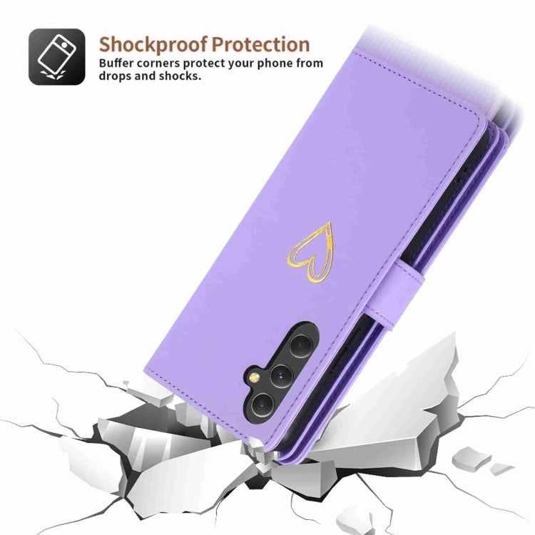 For Samsung Galaxy A54 POLA Love Multi-Card Slots Zipper Wallet Leather Phone Case