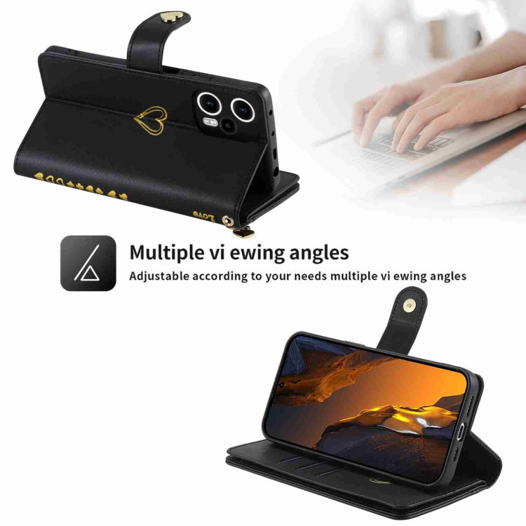For Xiaomi Poco F5 POLA Love Multi-Card Slots Zipper Wallet Leather Phone Case