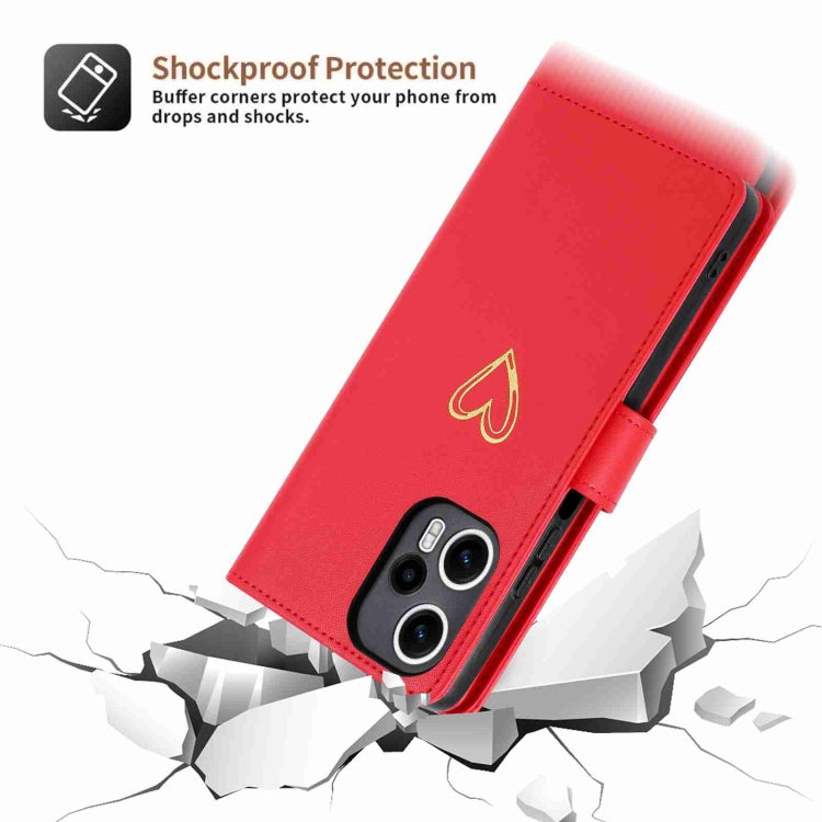 For Xiaomi Poco F5 POLA Love Multi-Card Slots Zipper Wallet Leather Phone Case