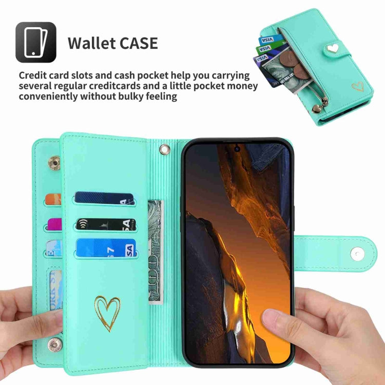 For Xiaomi Poco F5 POLA Love Multi-Card Slots Zipper Wallet Leather Phone Case