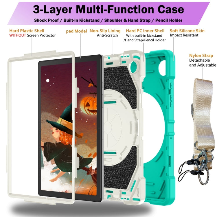For Samsung Galaxy Tab A8 Bat Hand Grip Turntable Stand Tablet Case