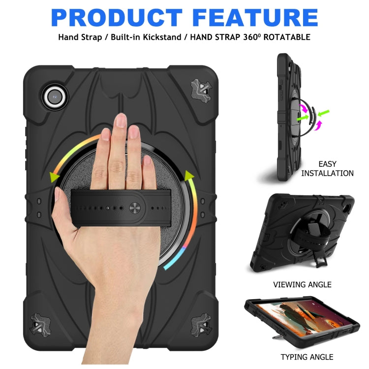 For Samsung Galaxy Tab A8 Bat Hand Grip Turntable Stand Tablet Case