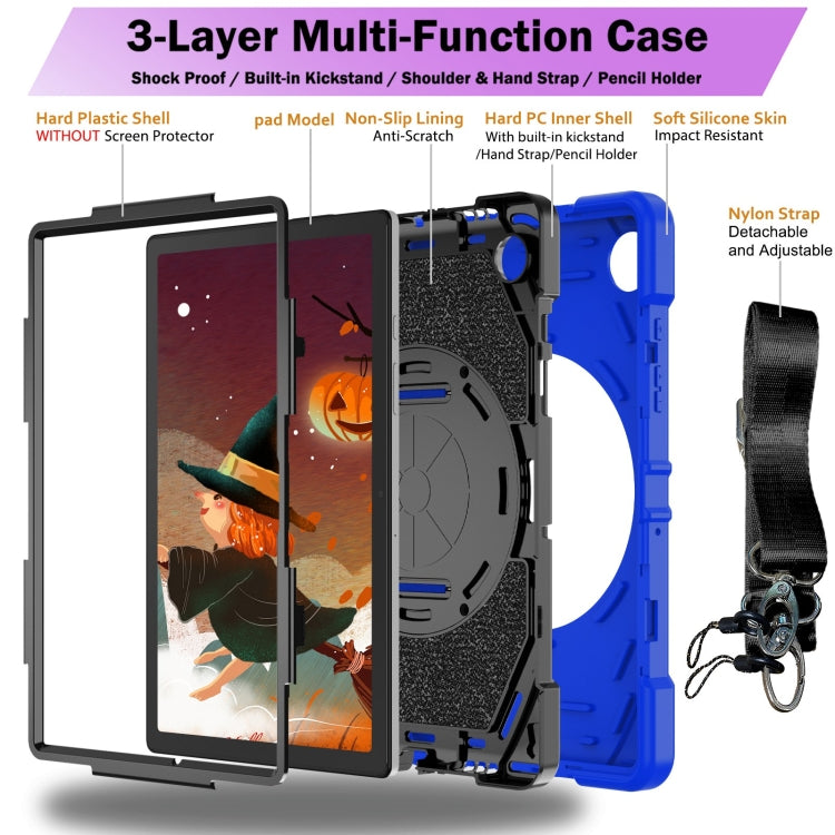 For Samsung Galaxy Tab A8 Bat Hand Grip Turntable Stand Tablet Case