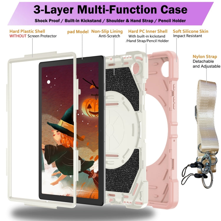 For Samsung Galaxy Tab A8 Bat Hand Grip Turntable Stand Tablet Case