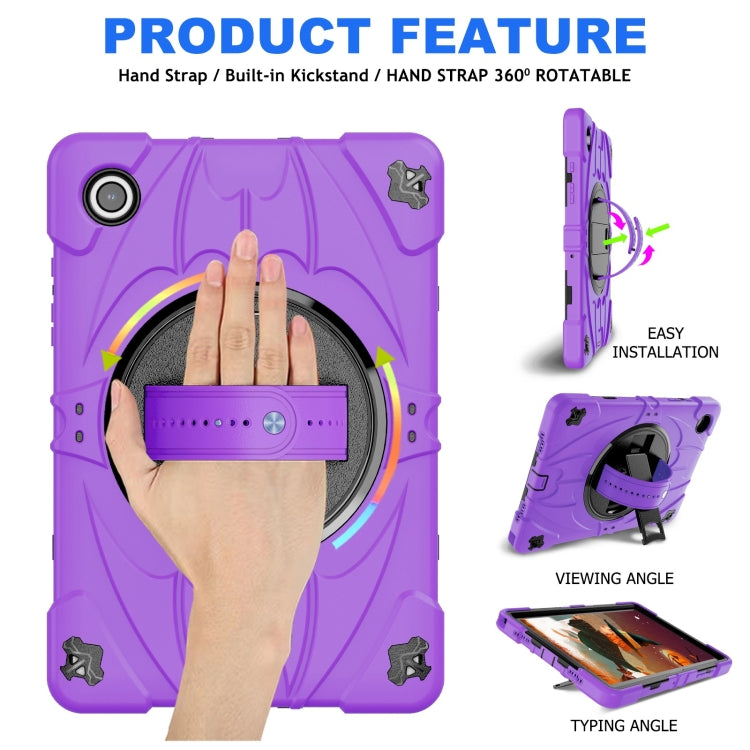 For Samsung Galaxy Tab A8 Bat Hand Grip Turntable Stand Tablet Case