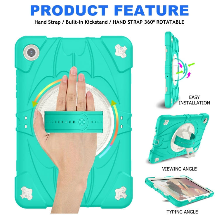 For Samsung Galaxy Tab A9+ Bat Hand Grip Turntable Stand Tablet Case