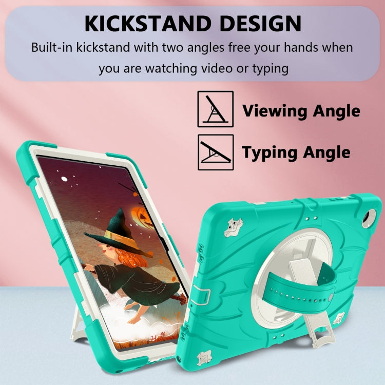 For Samsung Galaxy Tab A9+ Bat Hand Grip Turntable Stand Tablet Case