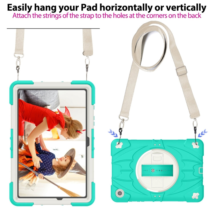 For Samsung Galaxy Tab A9+ Bat Hand Grip Turntable Stand Tablet Case
