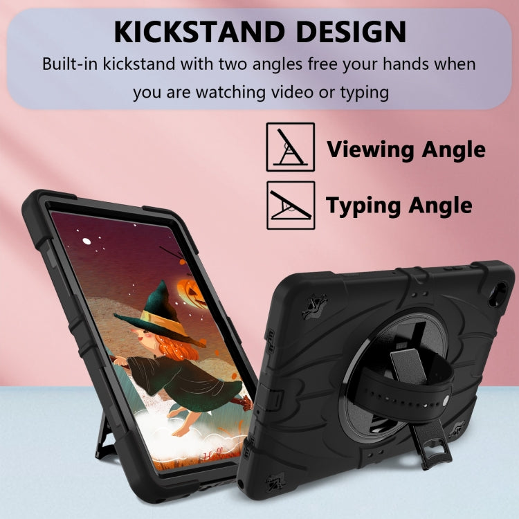 For Samsung Galaxy Tab A9+ Bat Hand Grip Turntable Stand Tablet Case