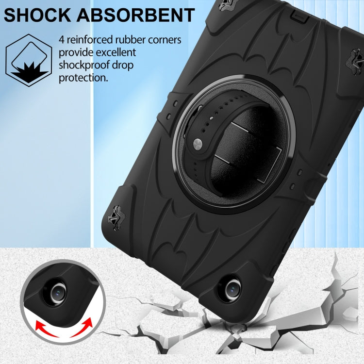 For Samsung Galaxy Tab A9+ Bat Hand Grip Turntable Stand Tablet Case