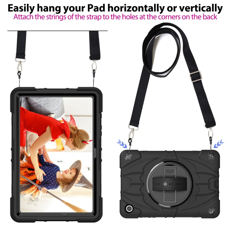 For Samsung Galaxy Tab A9+ Bat Hand Grip Turntable Stand Tablet Case