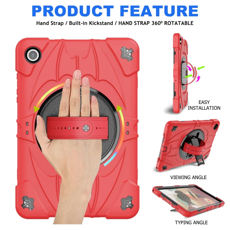 For Samsung Galaxy Tab A9+ Bat Hand Grip Turntable Stand Tablet Case