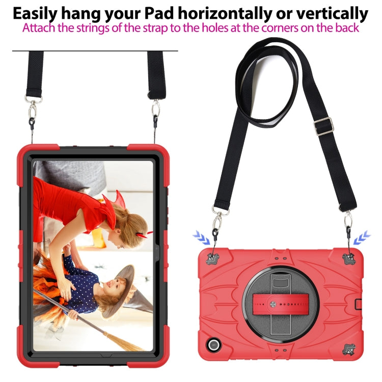For Samsung Galaxy Tab A9+ Bat Hand Grip Turntable Stand Tablet Case