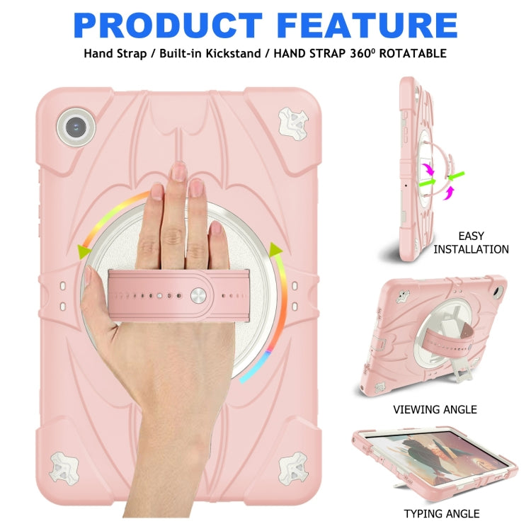 For Samsung Galaxy Tab A9+ Bat Hand Grip Turntable Stand Tablet Case