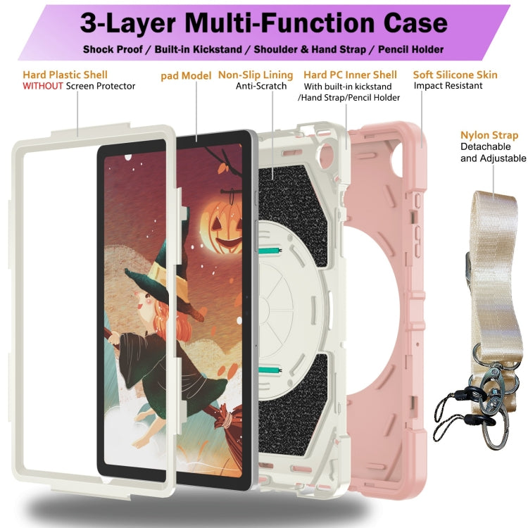 For Samsung Galaxy Tab A9+ Bat Hand Grip Turntable Stand Tablet Case