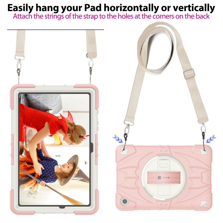 For Samsung Galaxy Tab A9+ Bat Hand Grip Turntable Stand Tablet Case