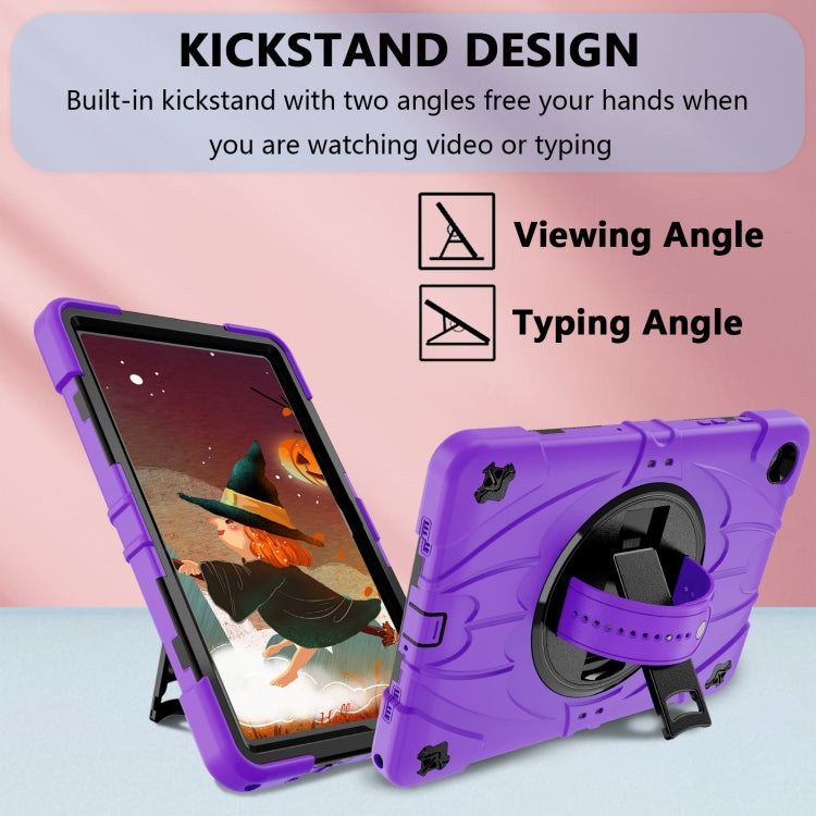 For Samsung Galaxy Tab A9+ Bat Hand Grip Turntable Stand Tablet Case