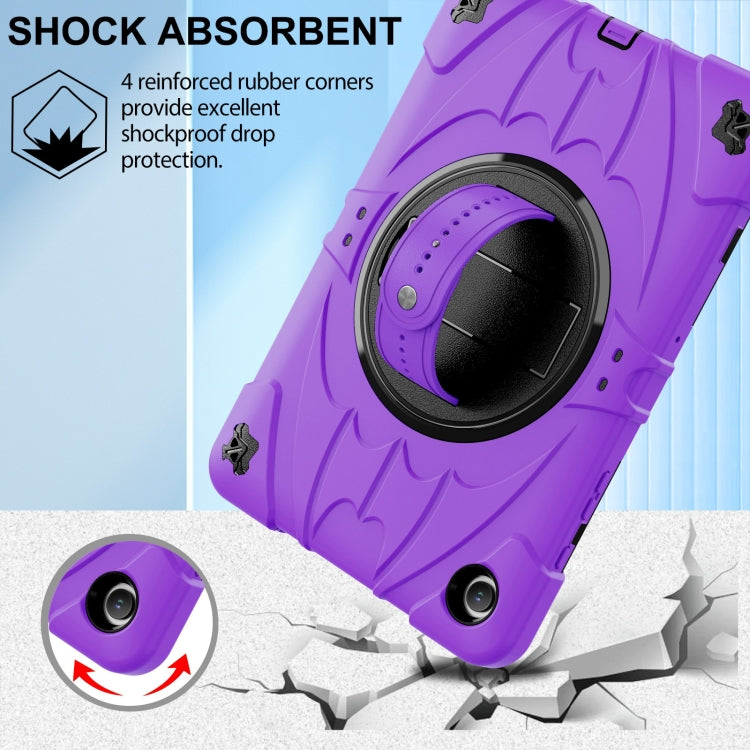 For Samsung Galaxy Tab A9+ Bat Hand Grip Turntable Stand Tablet Case