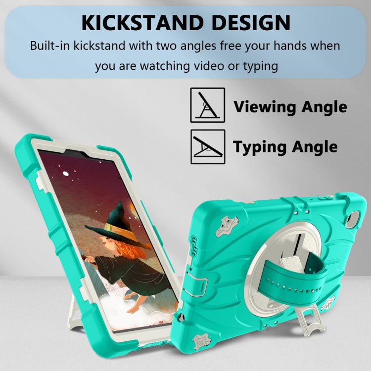 For Samsung Galaxy Tab A7 Lite Bat Hand Grip Turntable Stand Tablet Case