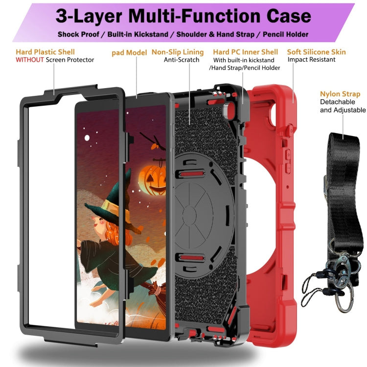 For Samsung Galaxy Tab A7 Lite Bat Hand Grip Turntable Stand Tablet Case