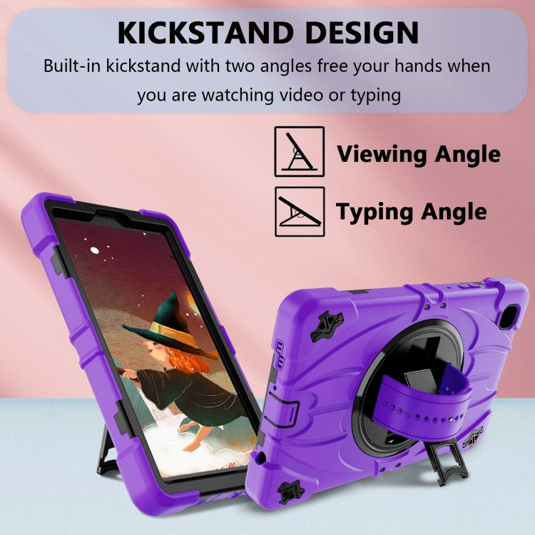 For Samsung Galaxy Tab A7 Lite Bat Hand Grip Turntable Stand Tablet Case