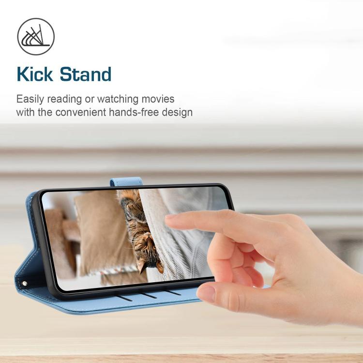 For Realme C71 4G Embossed Kitten Phone Leather Case with Lanyard